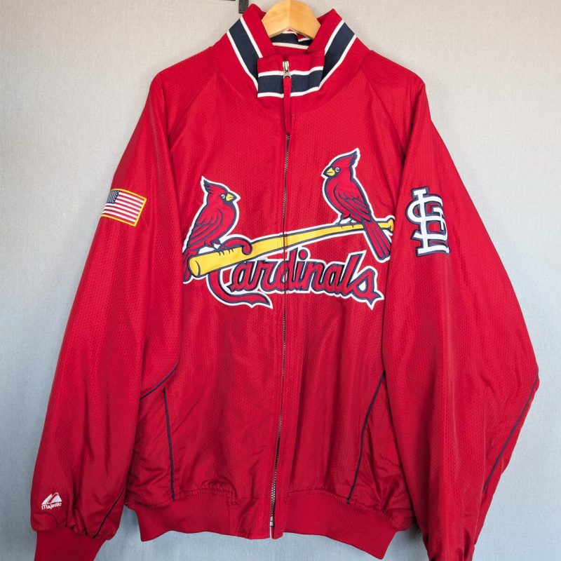 Majestic Authentic Collection St. Louis Cardinals MLB Jacket XXL Red Vintage 90s