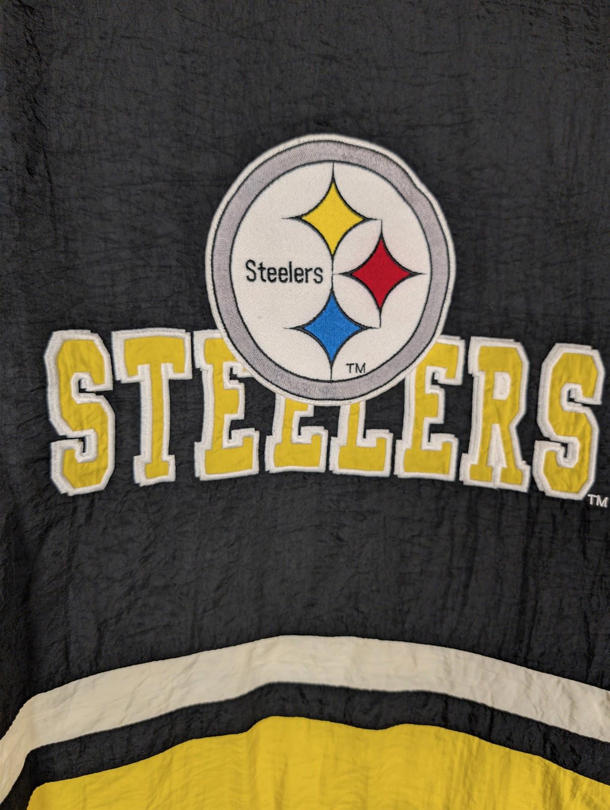 Vintage 90s Apex One Pro Line Pittsburgh Steelers NFL Padded Puffer Jacket XL - Image 6