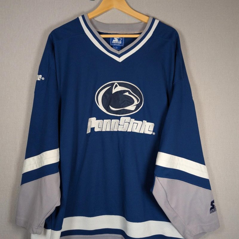 Starter Penn State Nittany Lions Hockey Jersey XXL Blue NCAA Vintage 90s