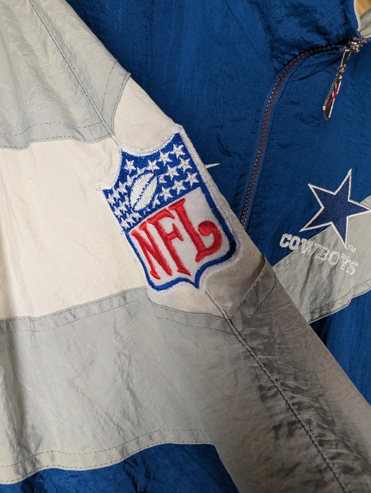 Reebok Dallas Cowboys NFL Pro Line Jacket XXL Blue Windbreaker Vintage Y2K - Image 5