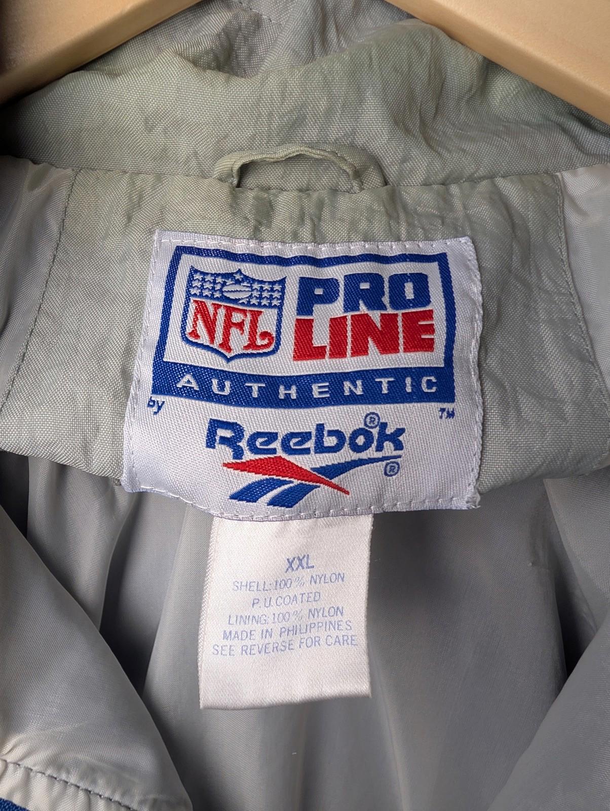 Reebok Dallas Cowboys NFL Pro Line Jacket XXL Blue Windbreaker Vintage Y2K - Image 6