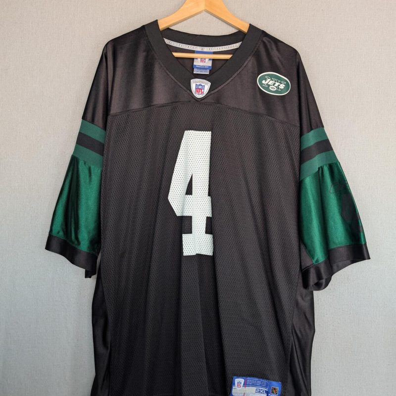 Reebok On Field New York Jets NFL #4 Brett Favre Jersey 2XL Black Vintage 00s