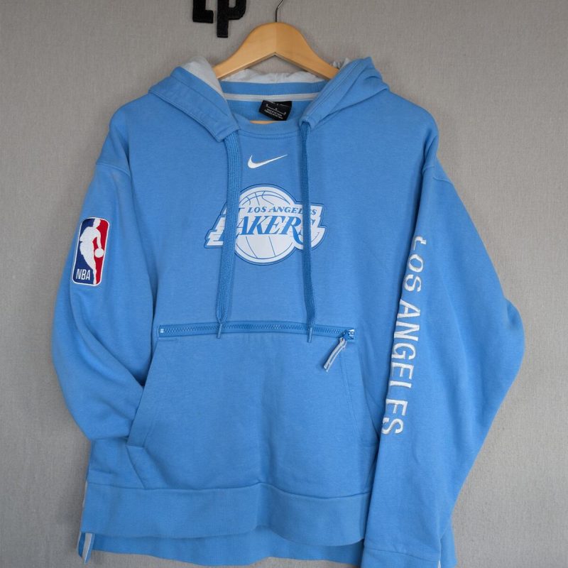 Nike Los Angeles Lakers NBA Pullover Hoodie Medium Blue Vintage 2010s