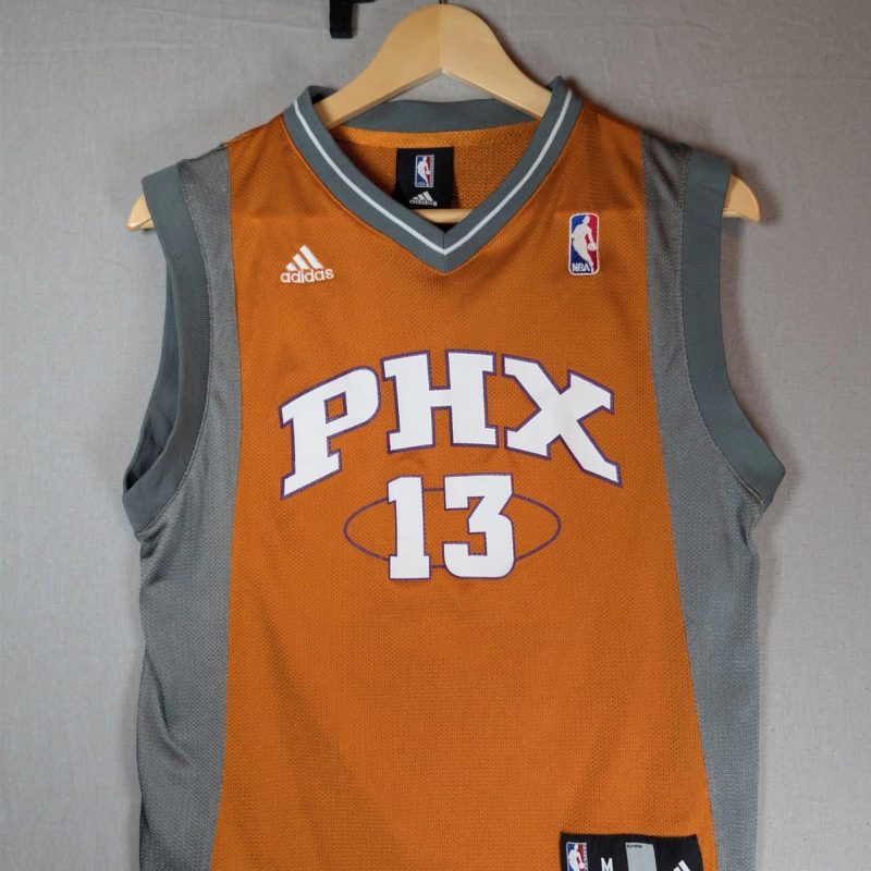 Phoenix Suns Adidas NBA #13 Steve Nash Youth Medium Orange/Grey 00s Alt Jersey