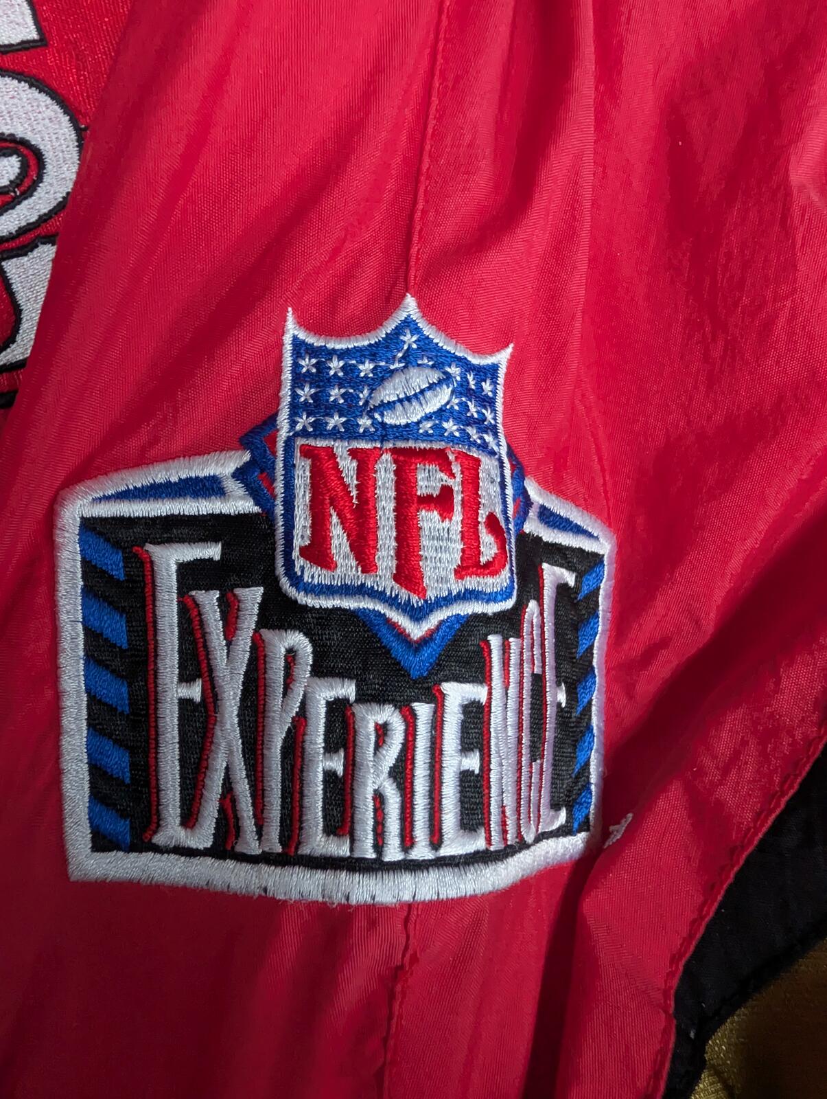 Pro Player San Francisco 49ers NFL Puffer Jacket XL Red Black Vintage 90s - Image 5