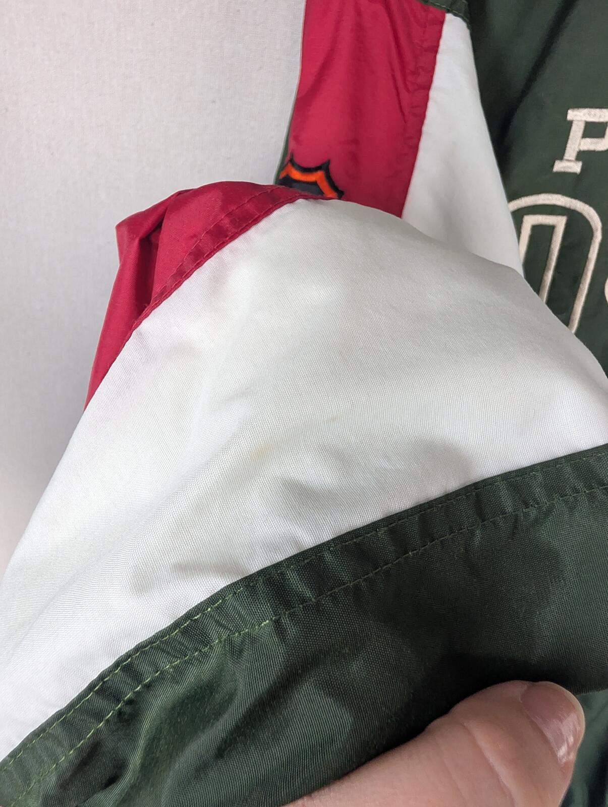Pro Player Phoenix Coyotes NHL Windbreaker Full Zip Jacket Large Green 90s - Image 7