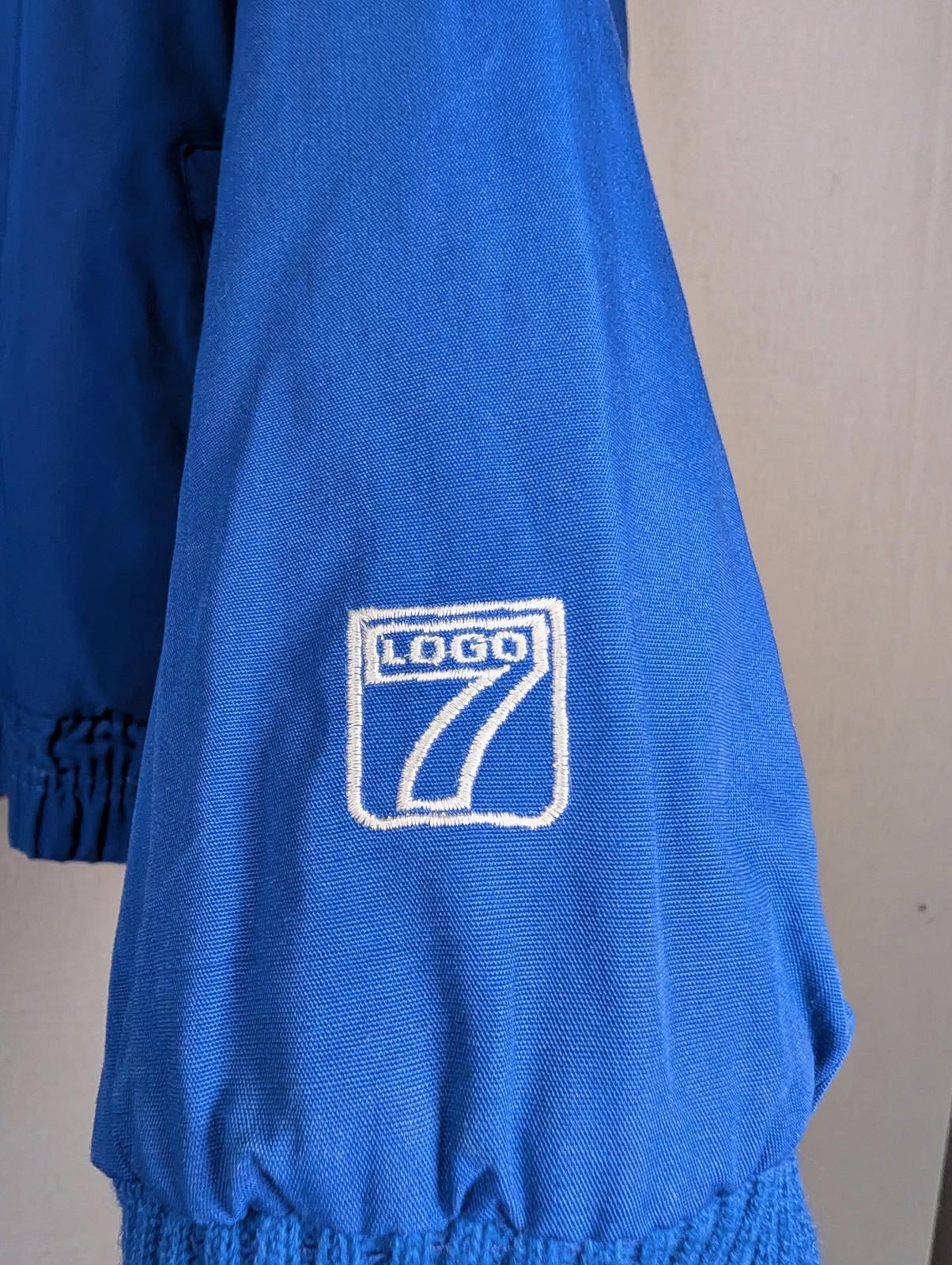 Logo 7 Kentucky Wildcats NCAA Puffer Jacket Large Blue Grey Vintage 90s - Image 5