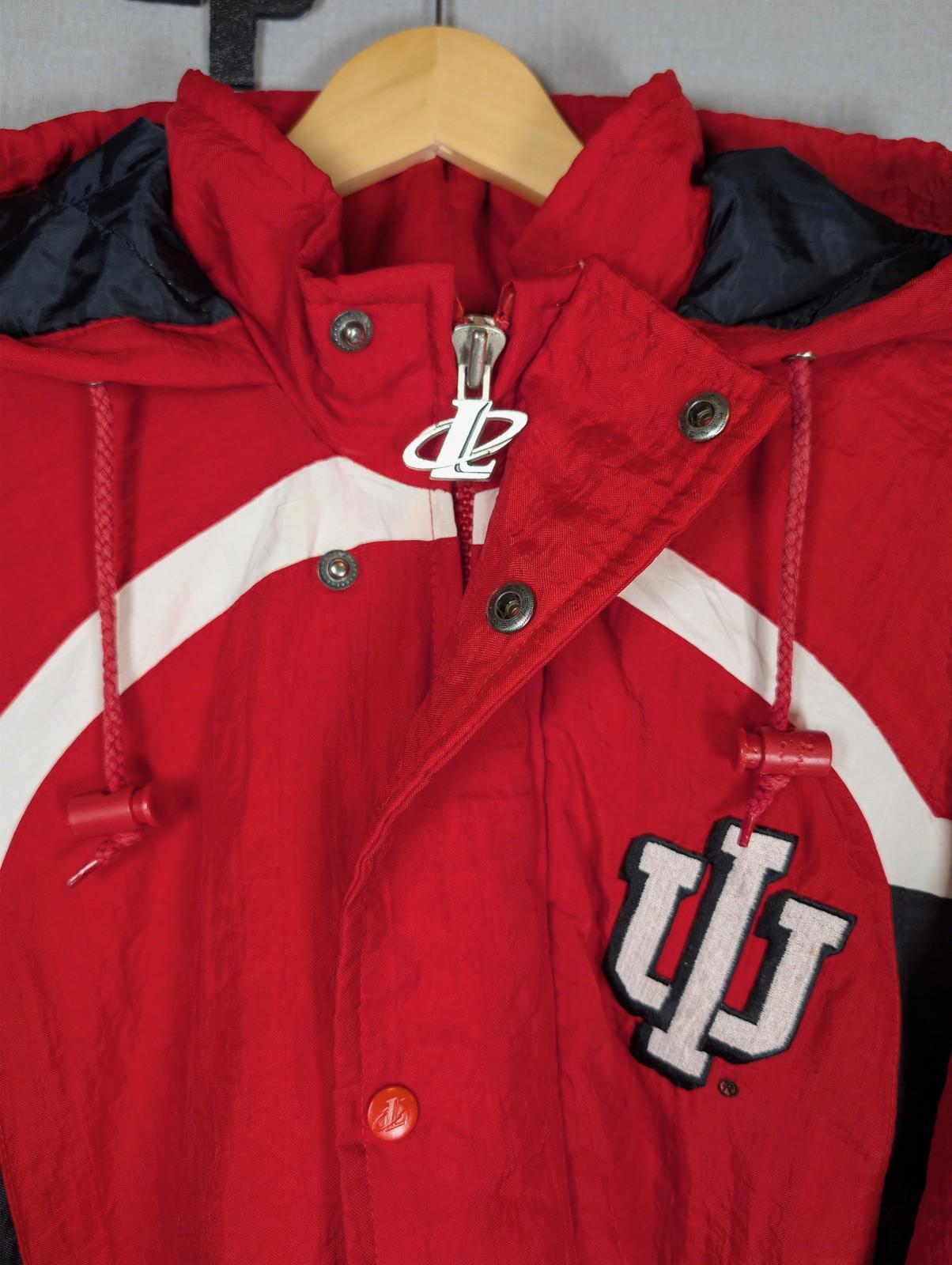 Logo Athletic Indiana University Hoosiers NCAA Puffer Jacket M Red Vintage 90s - Image 2