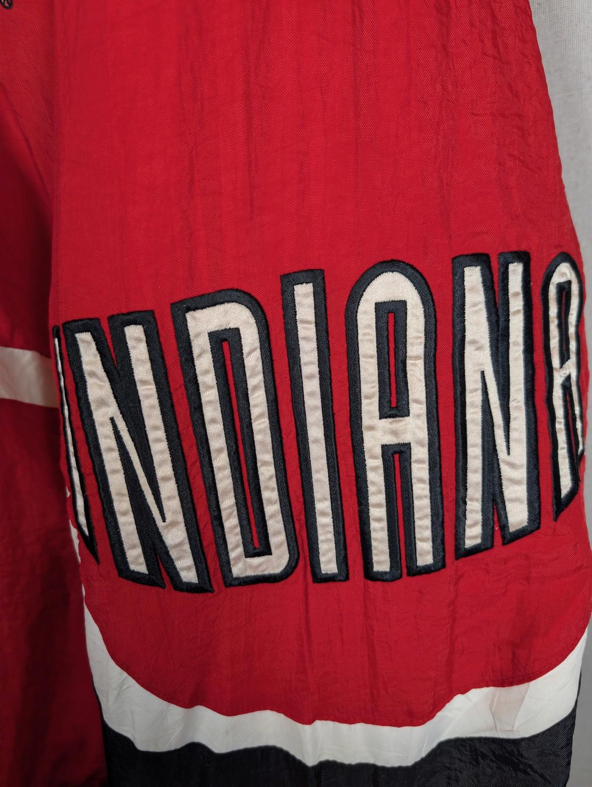 Logo Athletic Indiana University Hoosiers NCAA Puffer Jacket M Red Vintage 90s - Image 3