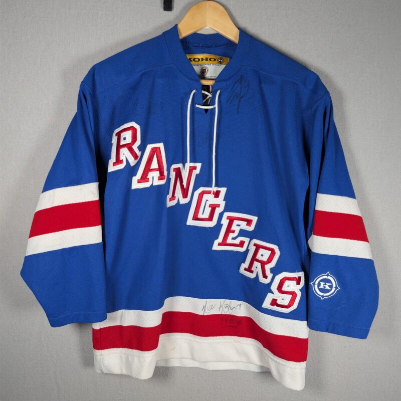 KOHO New York Rangers NHL Youth Signed 1994 Stanley Cup Jersey Kypreos Graves