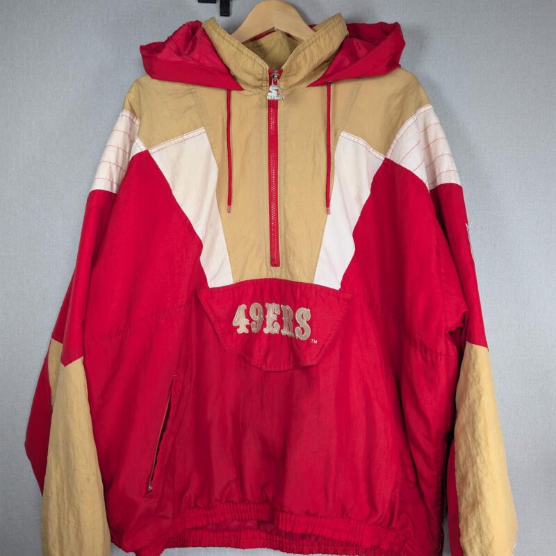 Starter Pro Line San Francisco 49ers NFL Pullover Jacket XL Red Vintage 90s