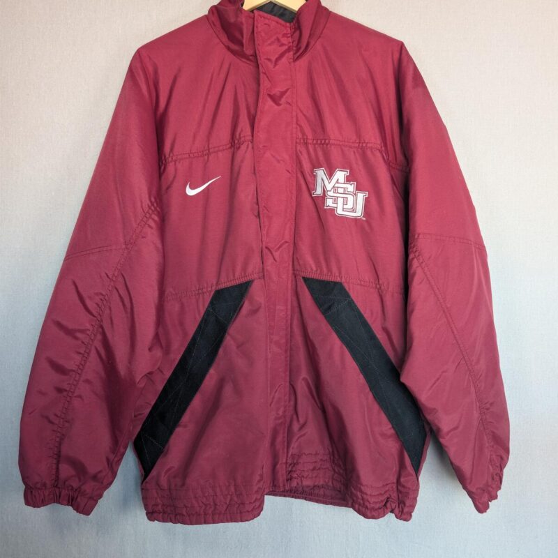 Nike Team Mississippi State Bulldogs NCAA Jacket Large Burgundy Vintage 90s