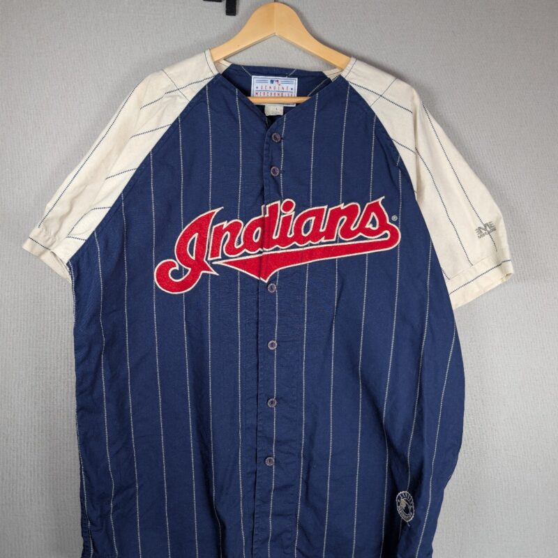 Mirage Cleveland Indians Albert Belle #8 MLB Jersey Large 90s Navy